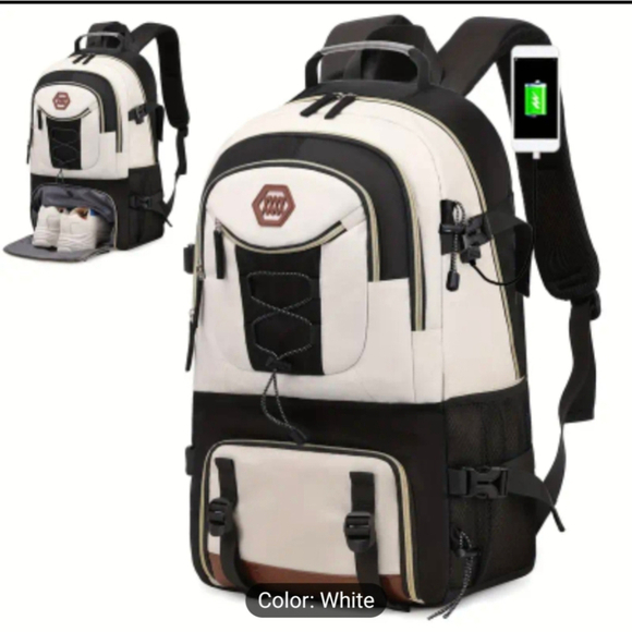 High School Backpack With Shoe Compartment Laptop Bag School Gym Bag Tote - Picture 4 of 14